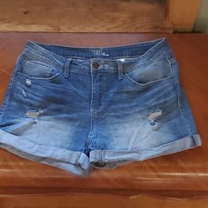 Distressed Jean Shorts